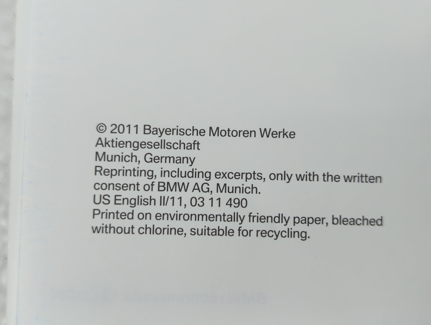 2011 Bmw 320i Owners Manual Book Guide OEM Used Auto Parts