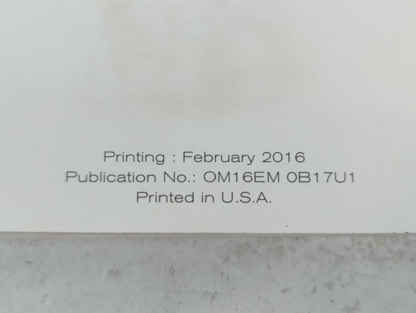 2016 Nissan Sentra Owners Manual Book Guide P/N:OM16EM 0B17U1 OEM Used Auto Parts