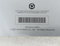 2004 Acura Mdx Owners Manual Book Guide P/N:00X31-S3V 6300 OEM Used Auto Parts