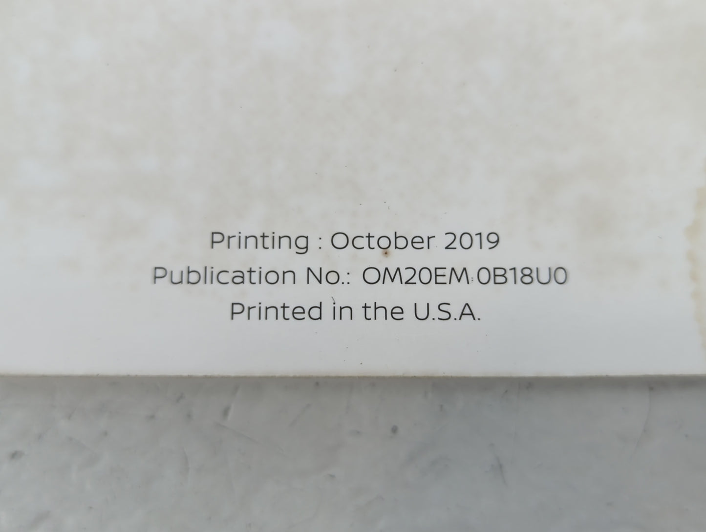 2020 Nissan Sentra Owners Manual Book Guide P/N:OM20EM 0B18U0 OEM Used Auto Parts