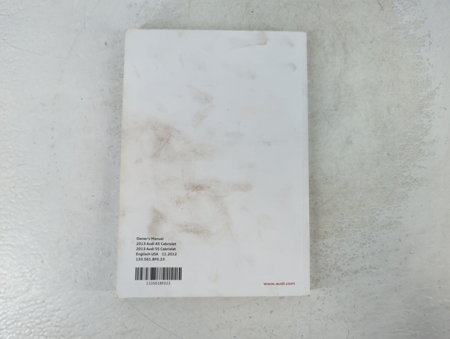 2013 Audi A5 Owners Manual Book Guide P/N:133 561 8F0 23 OEM Used Auto Parts