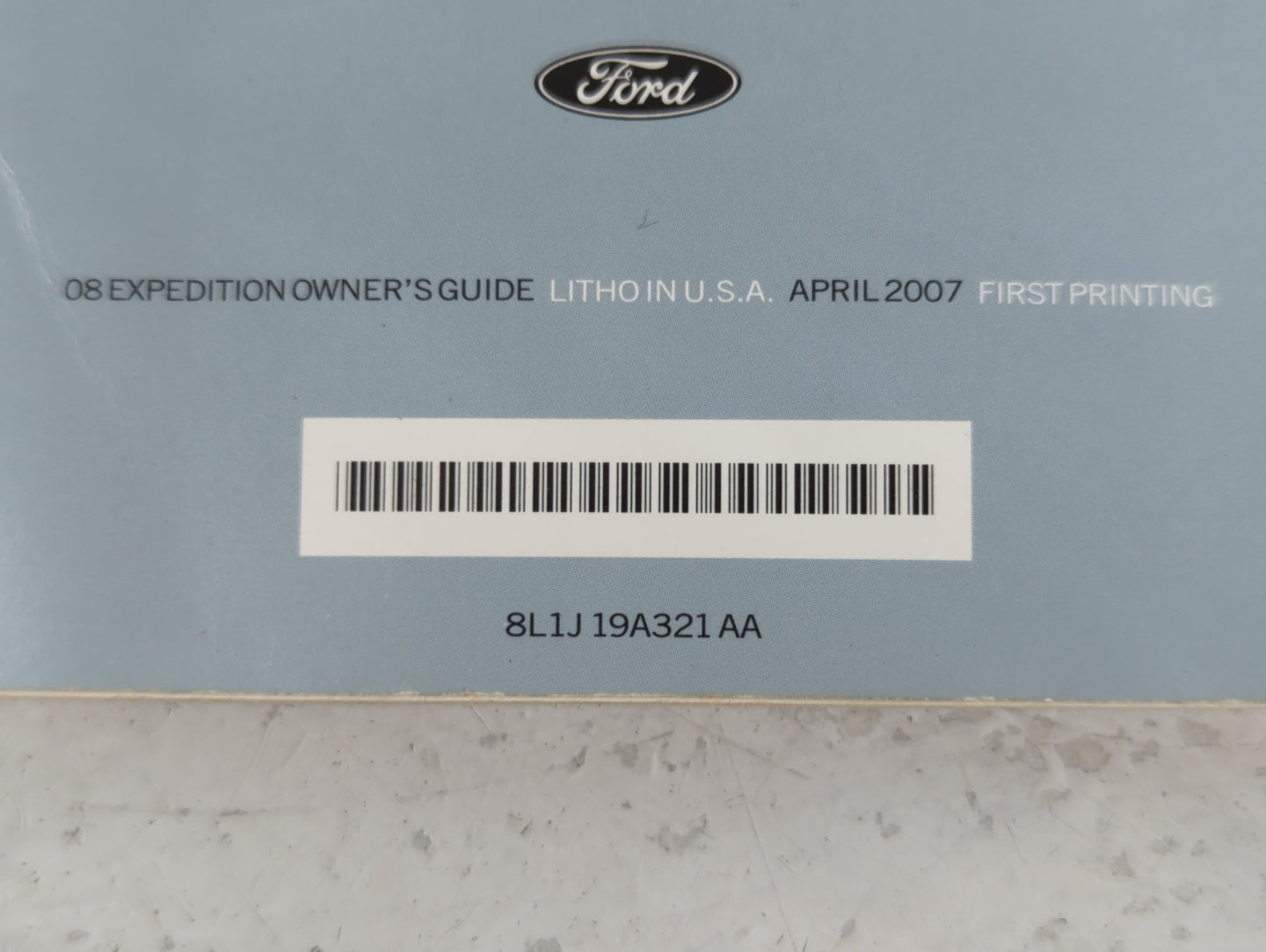 2008 Ford Expedition Owners Manual Book Guide P/N:8L1J 19A321 AA OEM Used Auto Parts - Oemusedautoparts1.com