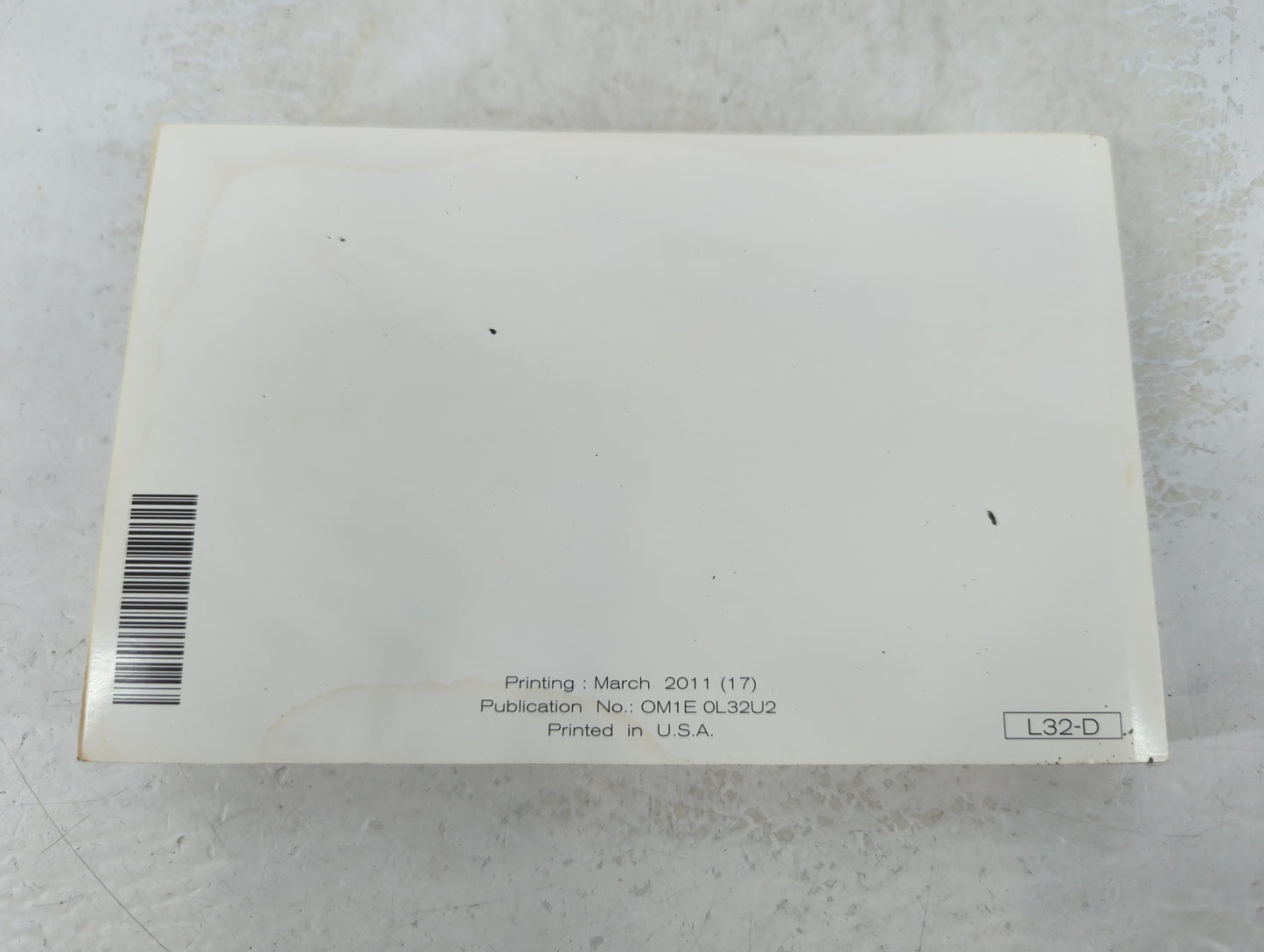 2011 Nissan Altima Owners Manual Book Guide P/N:OM1E 0L32U2 OEM Used Auto Parts