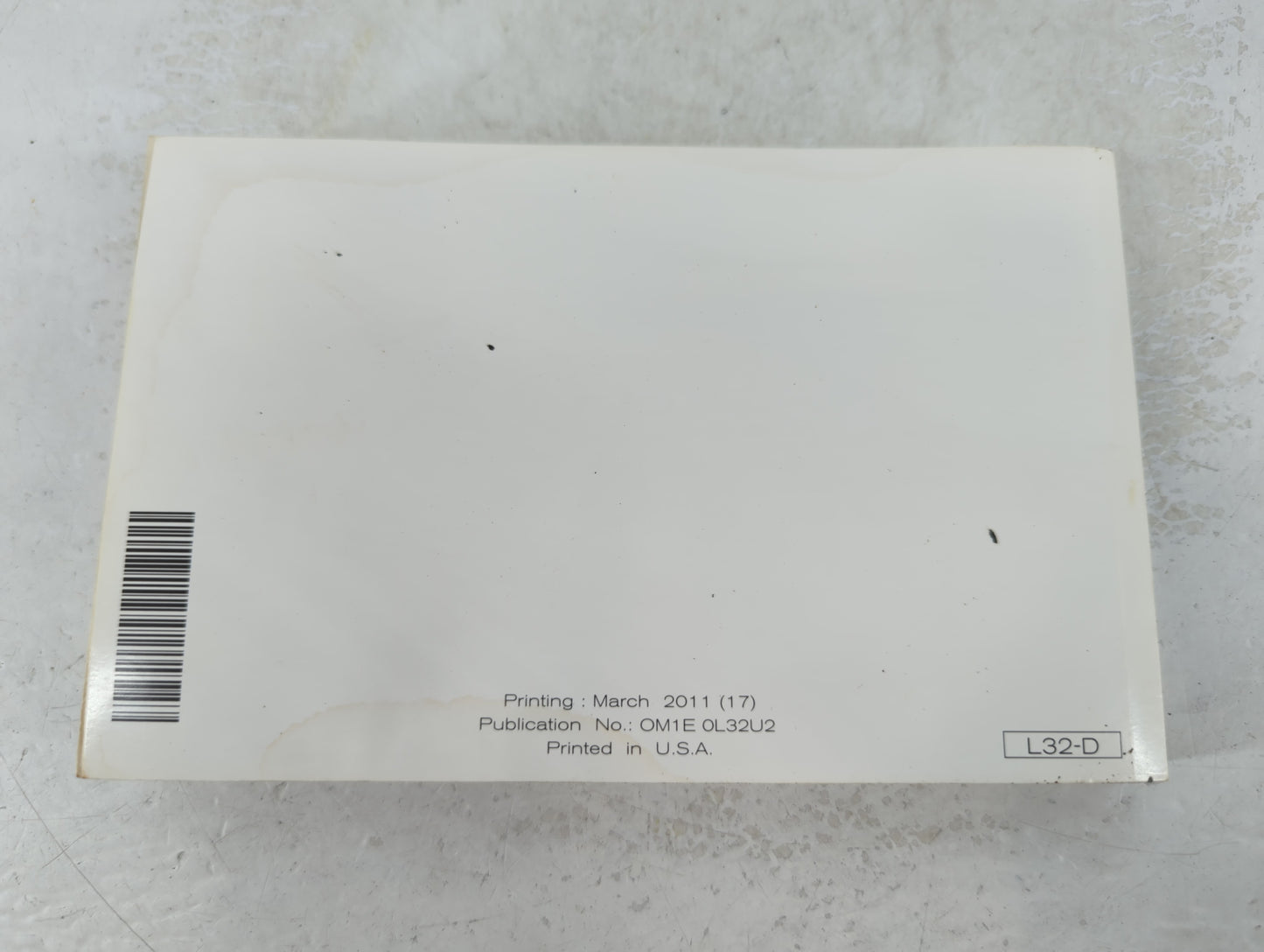 2011 Nissan Altima Owners Manual Book Guide P/N:OM1E 0L32U2 OEM Used Auto Parts