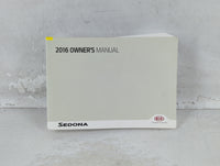 2016 Kia Sedona Owners Manual Book Guide P/N:GA9O-EU56C OEM Used Auto Parts