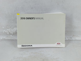 compare product 2016 Kia Sedona Owners Manual Book Guide P/N:GA9O-EU56C OEM Used Auto Parts