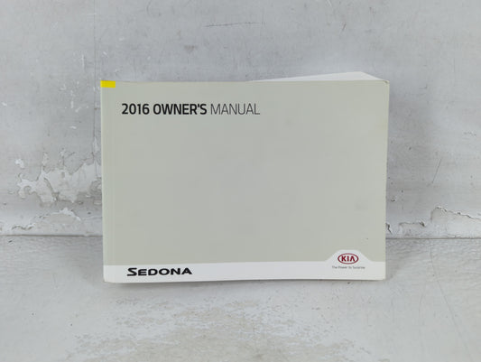 2016 Kia Sedona Owners Manual Book Guide P/N:GA9O-EU56C OEM Used Auto Parts