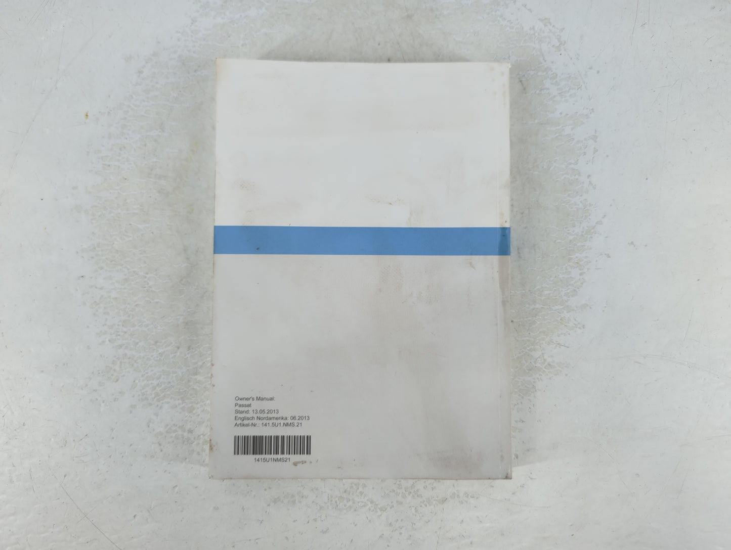 2016 Volkswagen Passat Owners Manual Book Guide P/N:1415U1NMS21 OEM Used Auto Parts