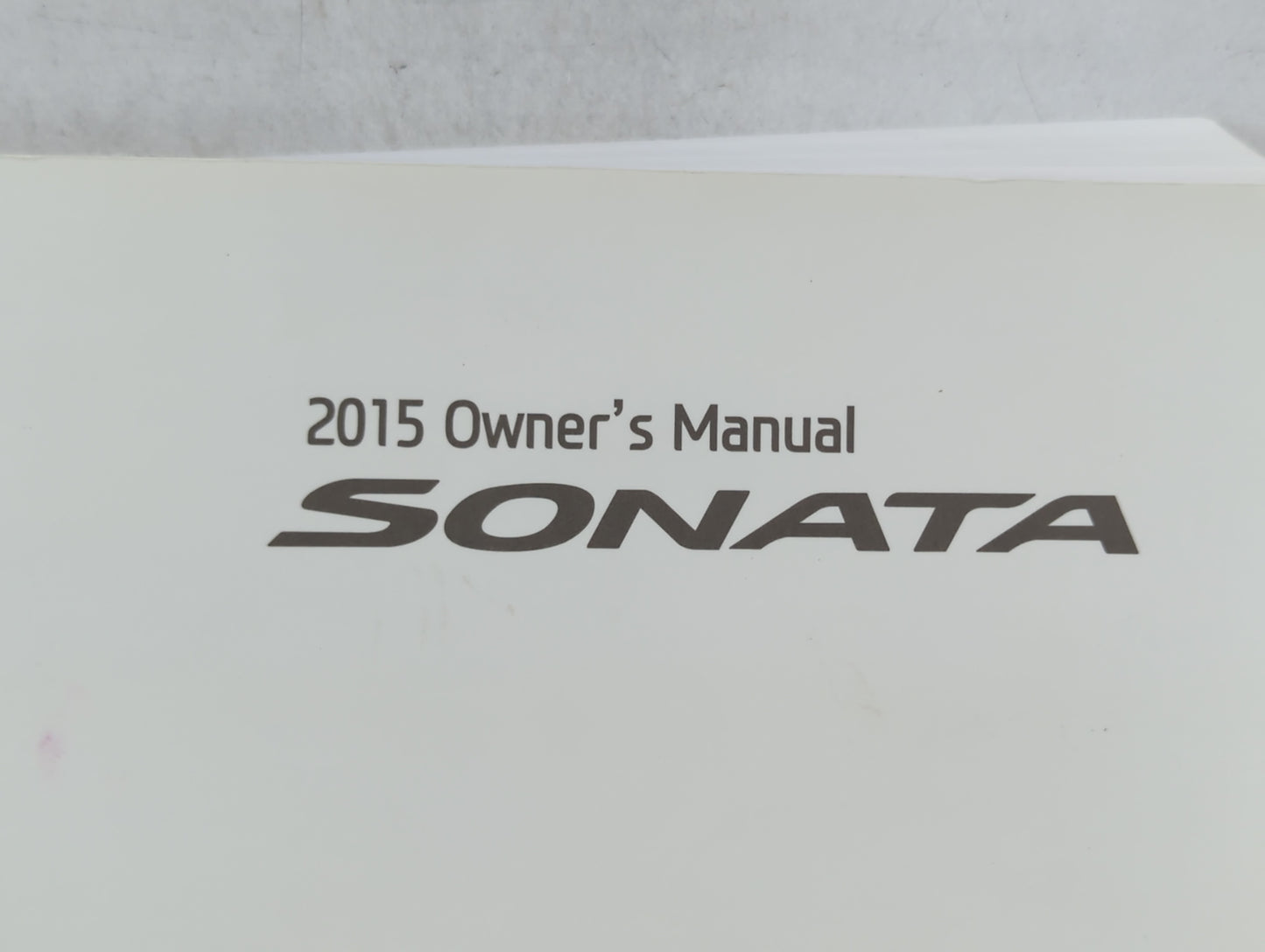 2015 Hyundai Sonata Owners Manual Book Guide P/N:FC10-EU45A OEM Used Auto Parts