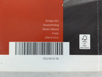 2015 Ford Fusion Owners Manual Book Guide P/N:FE5J 19A321 AB OEM Used Auto Parts