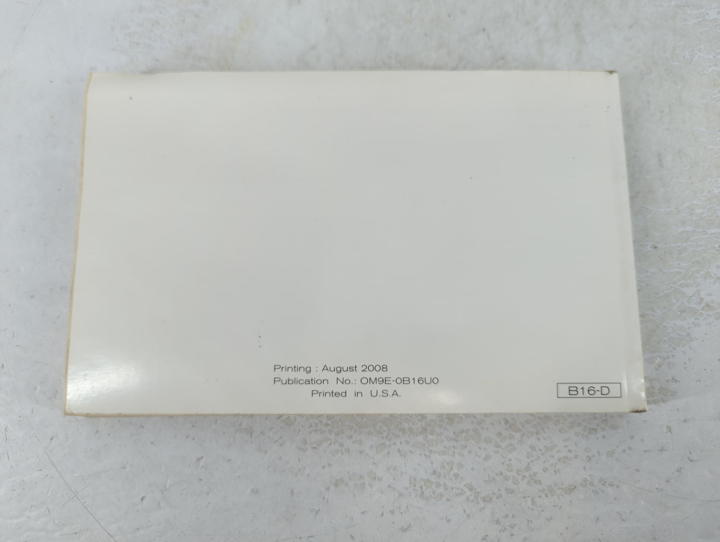 2009 Nissan Sentra Owners Manual Book Guide P/N:OM9E-0B16U0 OEM Used Auto Parts