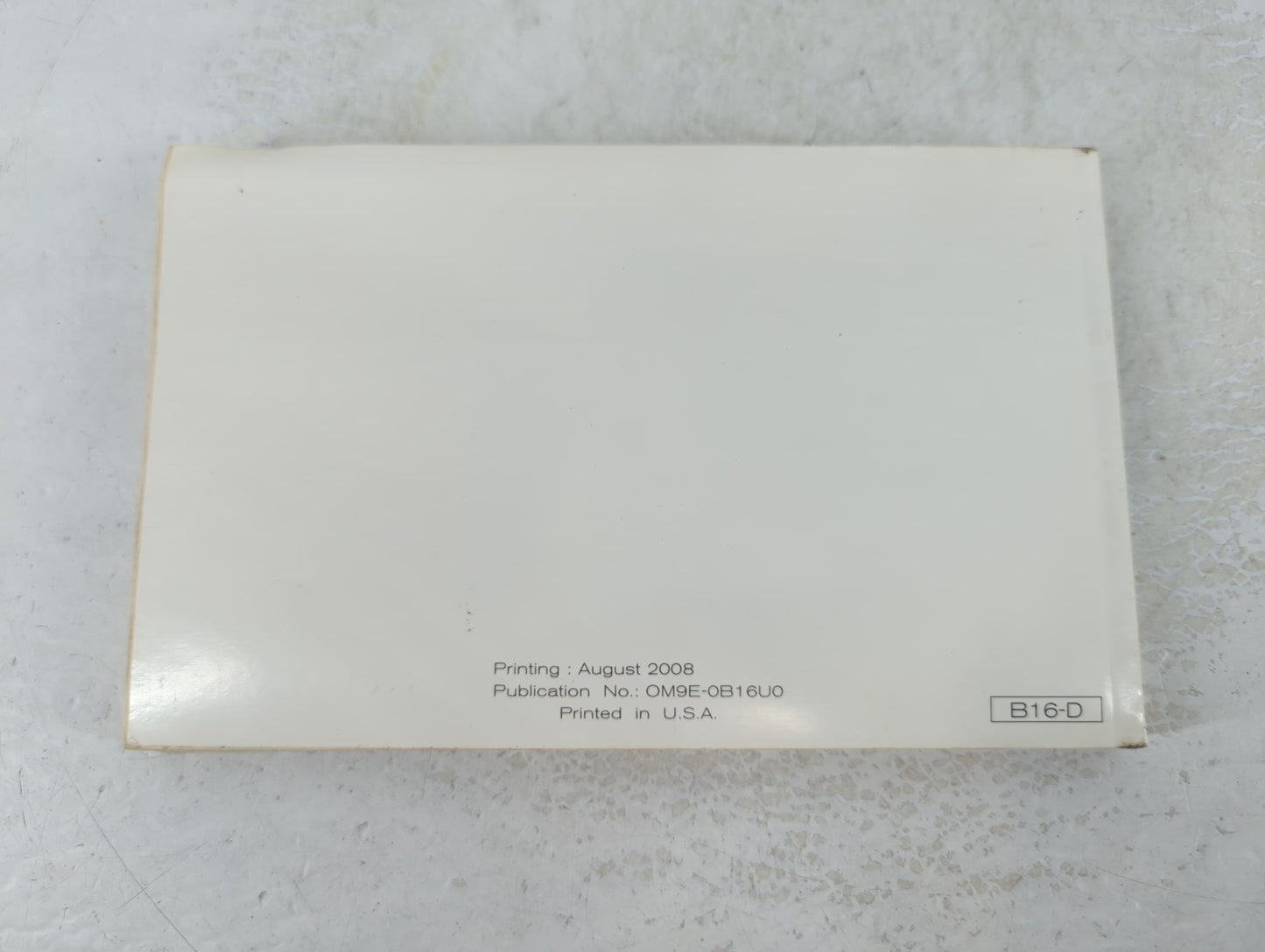 2009 Nissan Sentra Owners Manual Book Guide P/N:OM9E-0B16U0 OEM Used Auto Parts