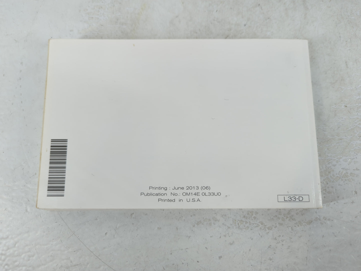 2014 Nissan Altima Owners Manual Book Guide P/N:OM14E 0L33U0 OEM Used Auto Parts