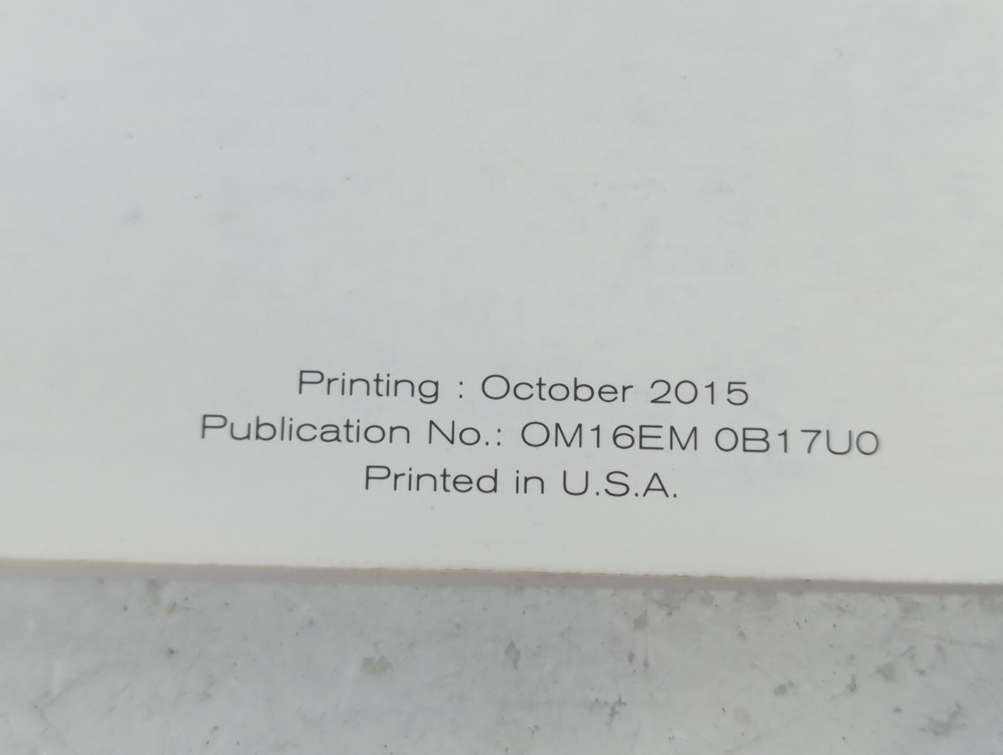 2016 Nissan Sentra Owners Manual Book Guide P/N:OM16EM 0B17U0 OEM Used Auto Parts