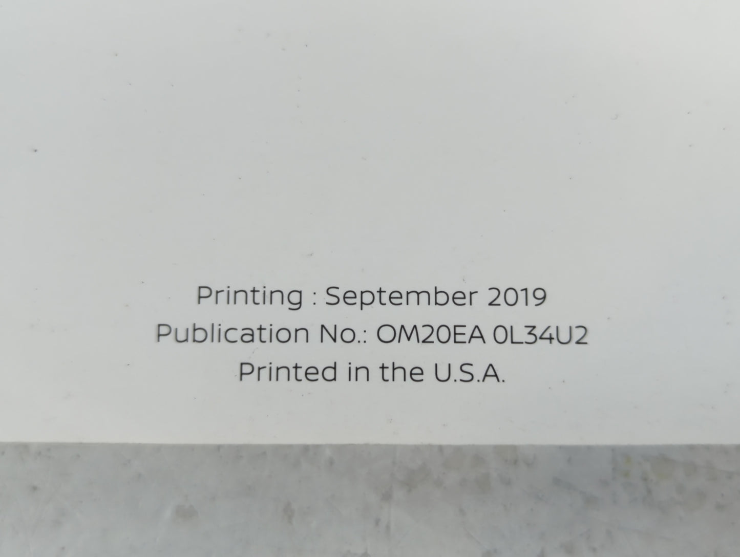 2020 Nissan Altima Owners Manual Book Guide P/N:OM20EA 0L34U2 OEM Used Auto Parts