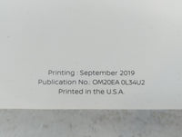 2020 Nissan Altima Owners Manual Book Guide P/N:OM20EA 0L34U2 OEM Used Auto Parts