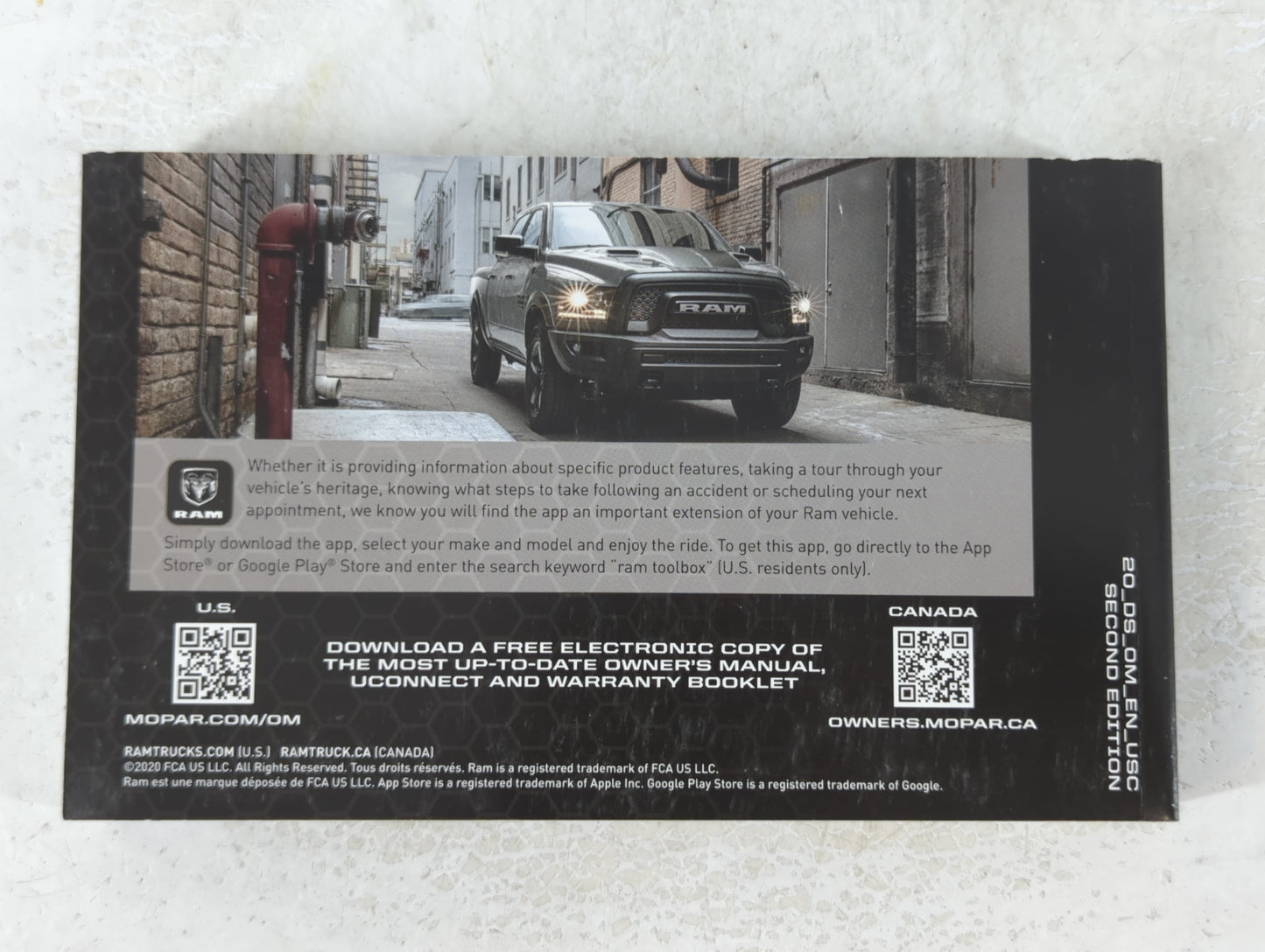 2020 Dodge Ram 1500 Owners Manual Book Guide OEM Used Auto Parts