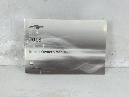 2018 Chevrolet Impala Owners Manual Book Guide P/N:23401256 OEM Used Auto Parts