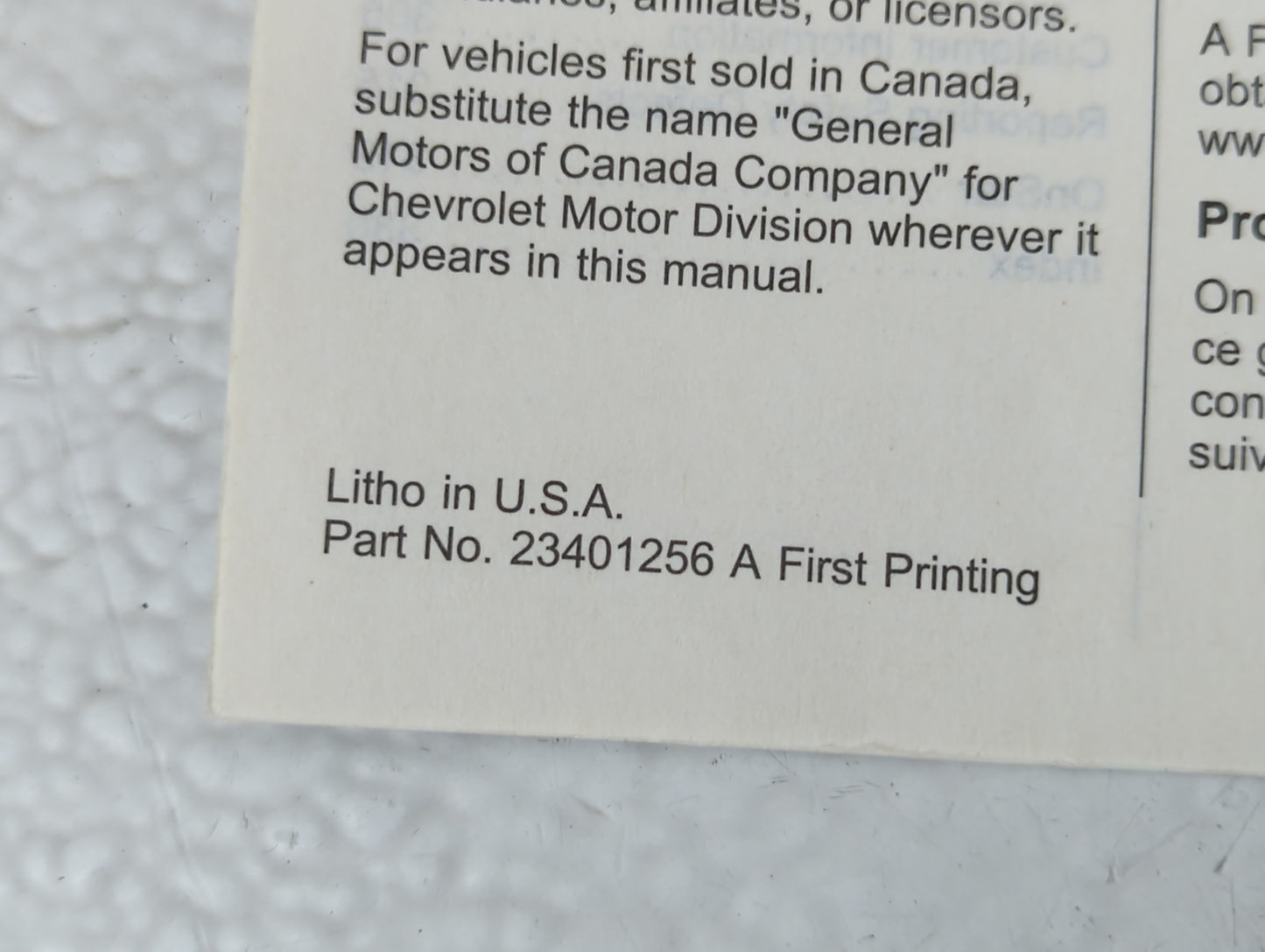 2018 Chevrolet Impala Owners Manual Book Guide P/N:23401256 OEM Used Auto Parts