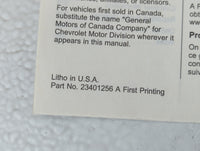 2018 Chevrolet Impala Owners Manual Book Guide P/N:23401256 OEM Used Auto Parts