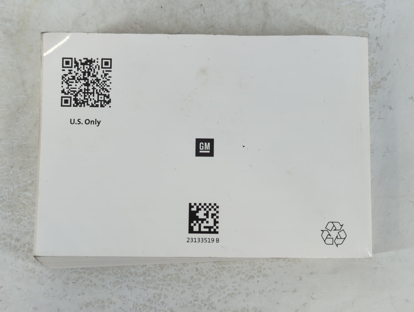 2016 Chevrolet Silverado Owners Manual Book Guide P/N:23133519 B OEM Used Auto Parts