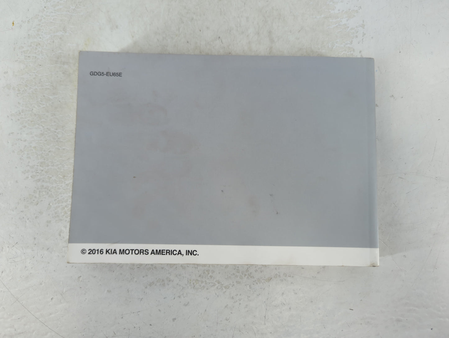 2016 Kia Optima Owners Manual Book Guide P/N:GDG5-EU65E OEM Used Auto Parts