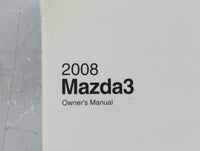 2008 Mazda 3 Owners Manual Book Guide P/N:9999-95-038C-08R1 OEM Used Auto Parts