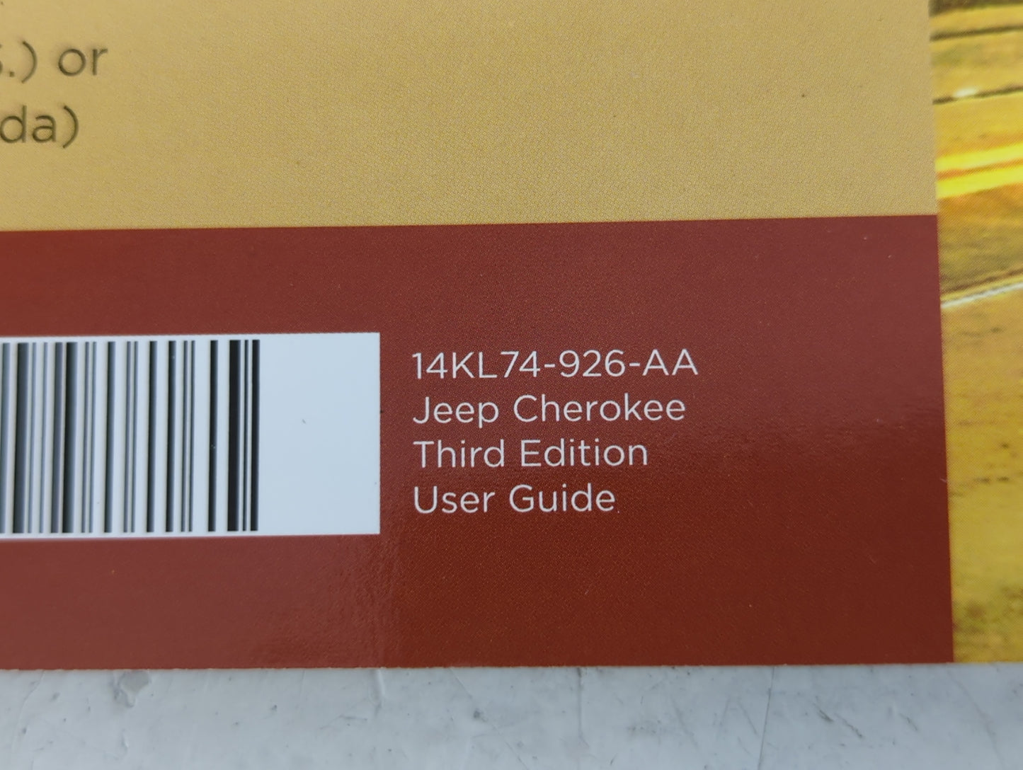 2014 Jeep Cherokee Owners Manual Book Guide P/N:14KL74-926-AA OEM Used Auto Parts
