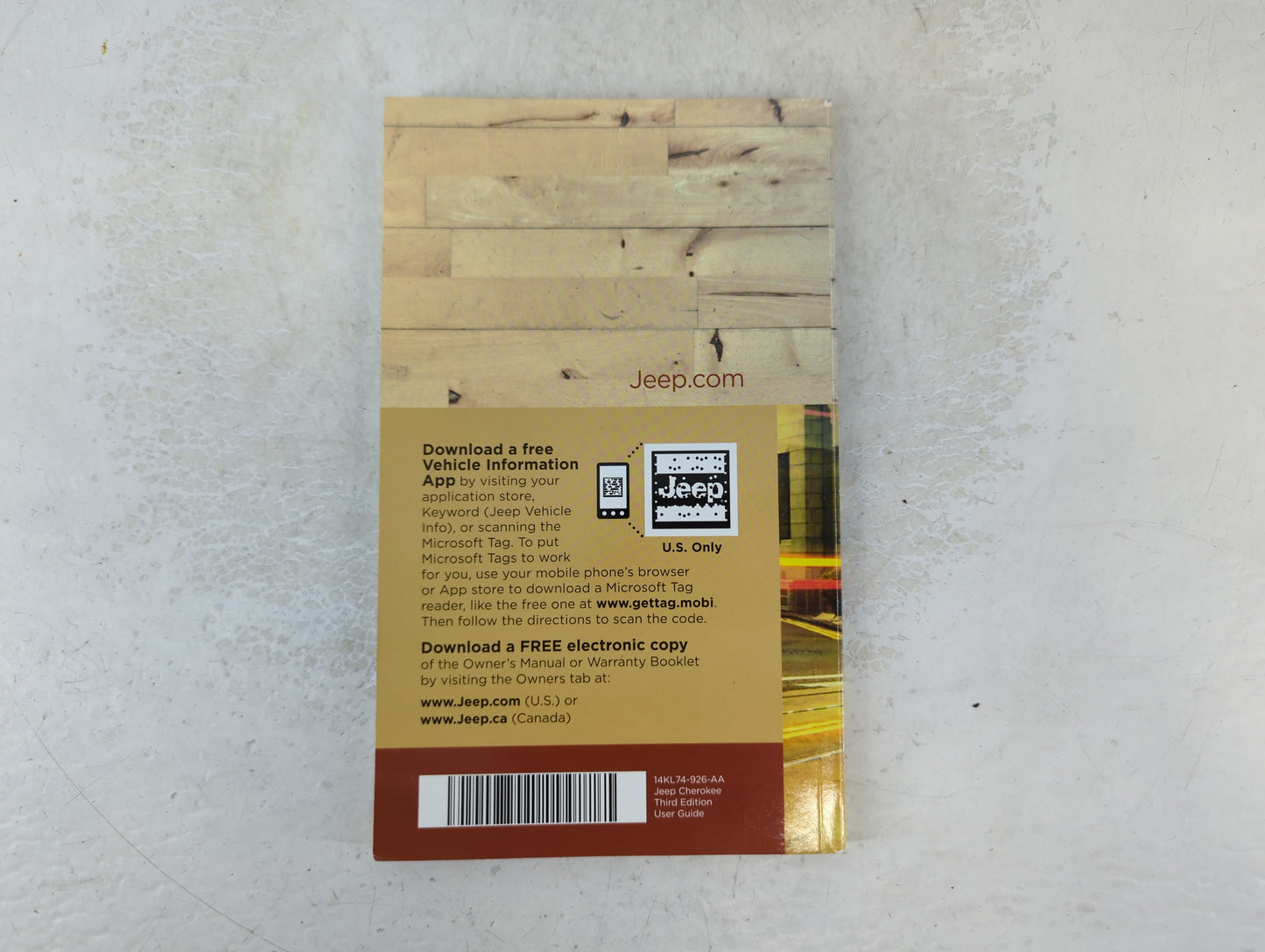2014 Jeep Cherokee Owners Manual Book Guide P/N:14KL74-926-AA OEM Used Auto Parts