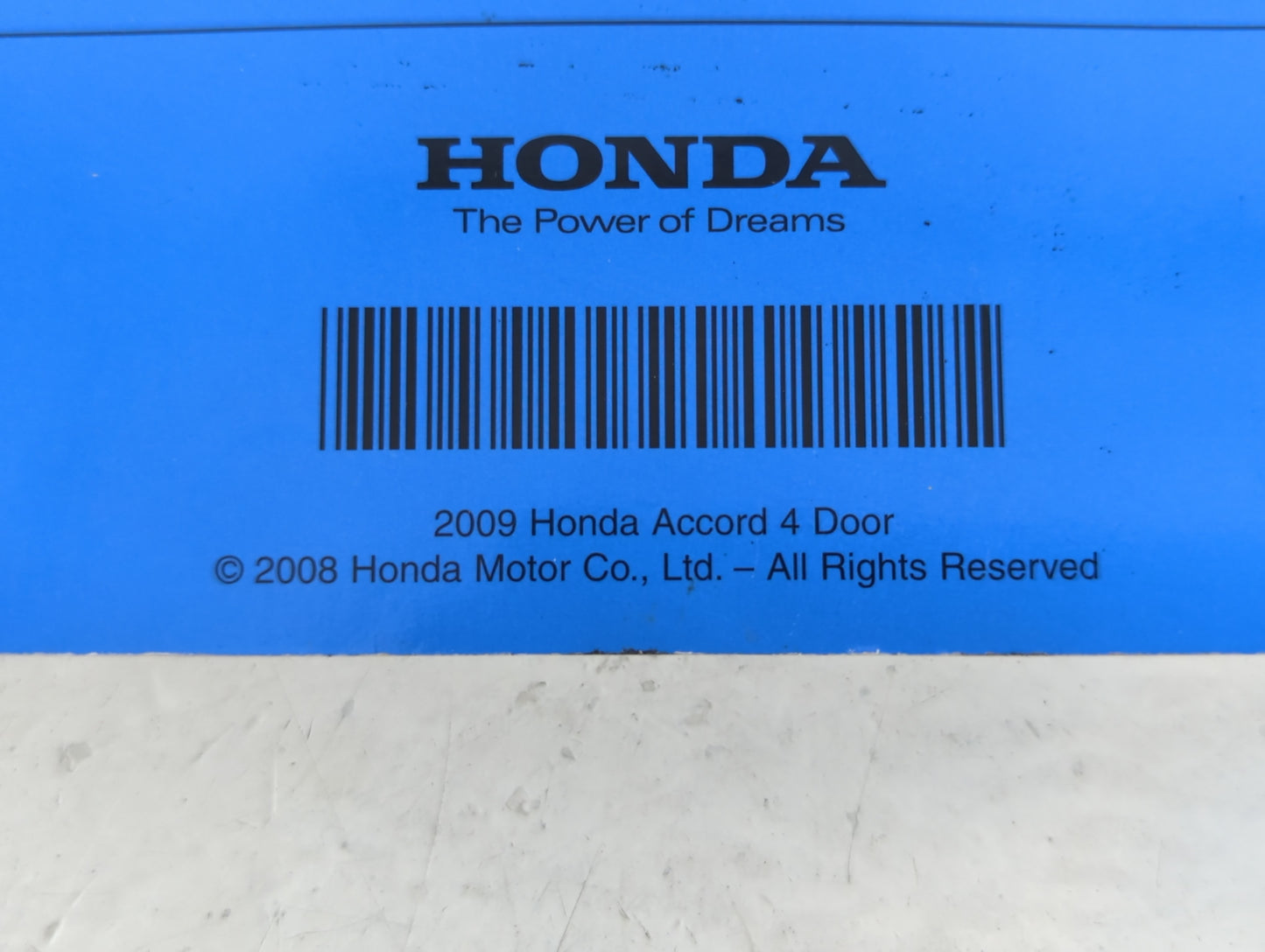 2009 Honda Accord Owners Manual Book Guide P/N:00X31-TA5-6100 31TA5610 OEM Used Auto Parts