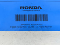 2009 Honda Accord Owners Manual Book Guide P/N:00X31-TA5-6100 31TA5610 OEM Used Auto Parts