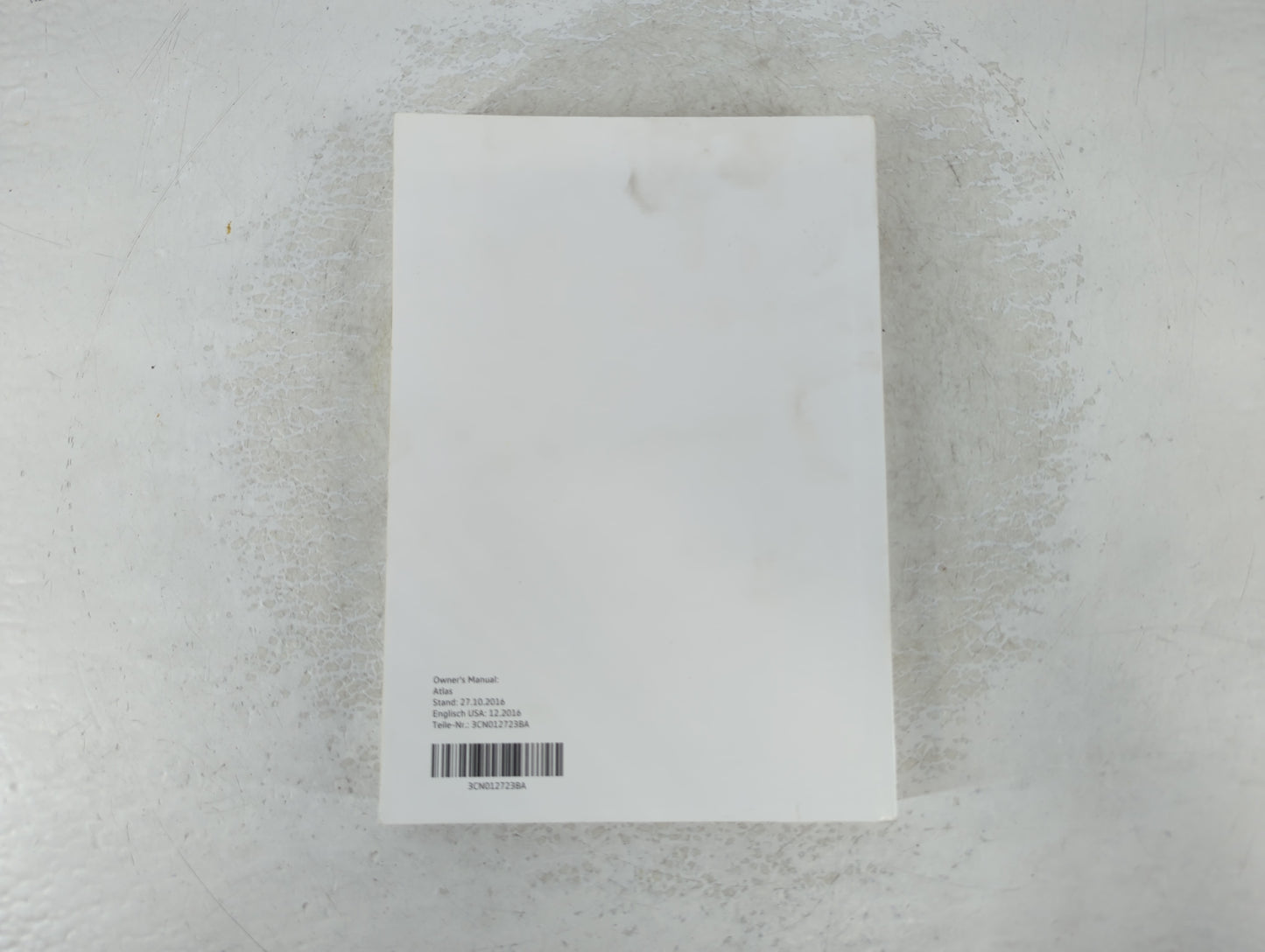 2018 Volkswagen Atlas Owners Manual Book Guide P/N:3CN012723BA OEM Used Auto Parts