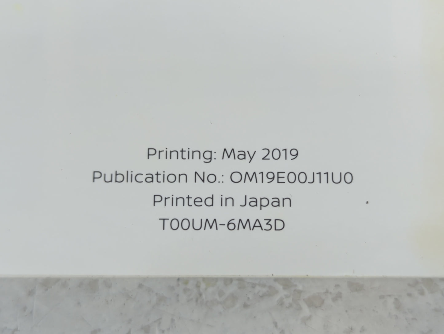 2019 Nissan Rogue Sport Owners Manual Book Guide P/N:T00UM-6MA3D OEM Used Auto Parts