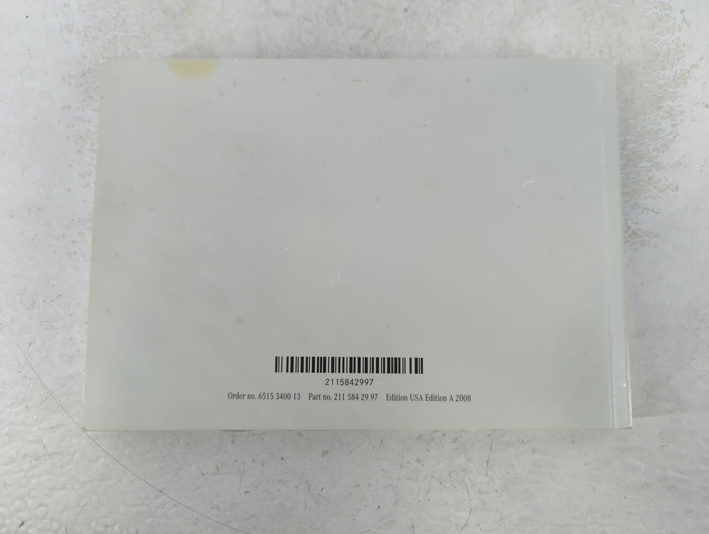 2008 Mercedes-Benz E320 Owners Manual Book Guide P/N:211 584 29 97 OEM Used Auto Parts