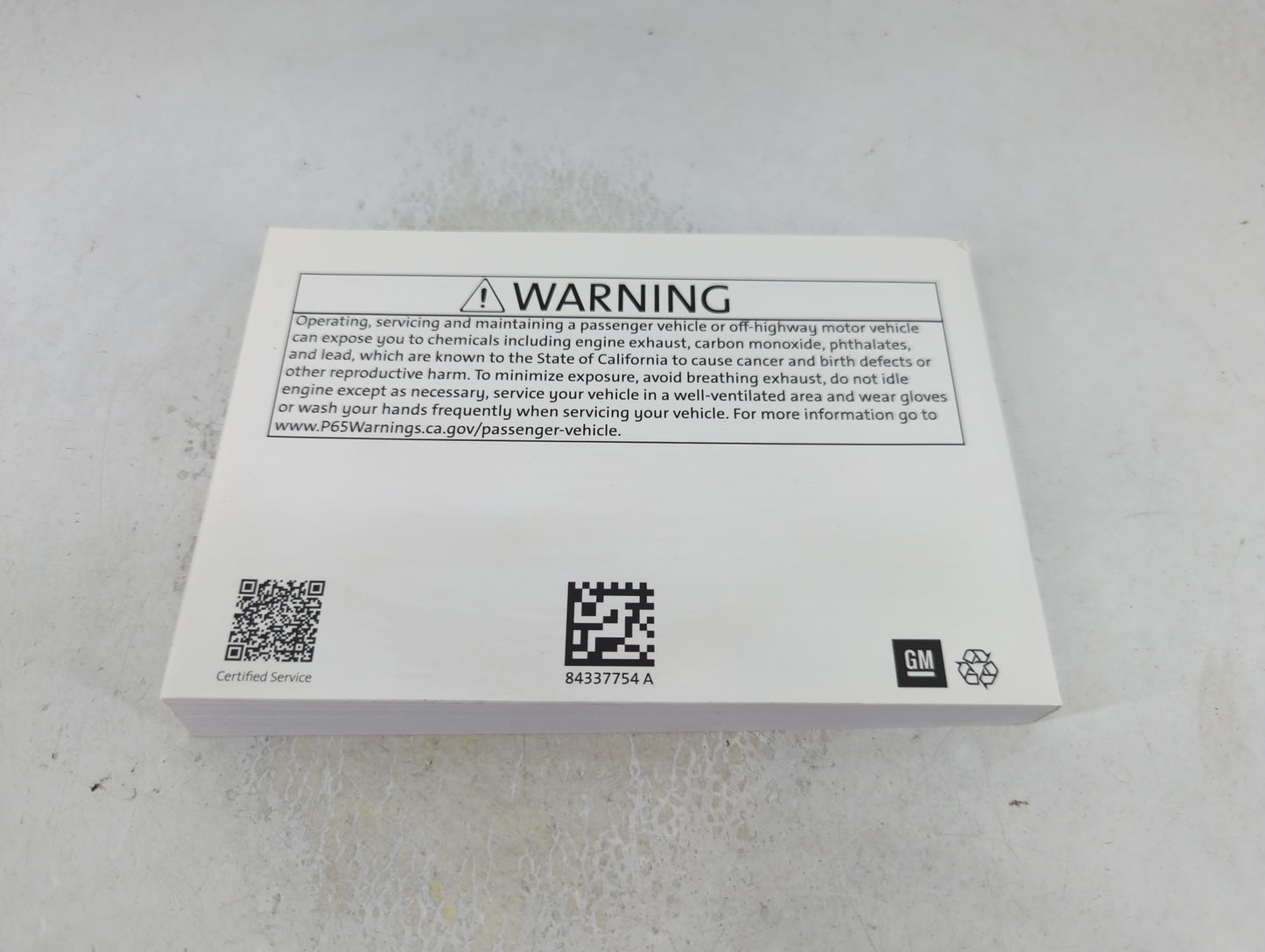 2020 Chevrolet Traverse Owners Manual Book Guide P/N:84337754 A OEM Used Auto Parts