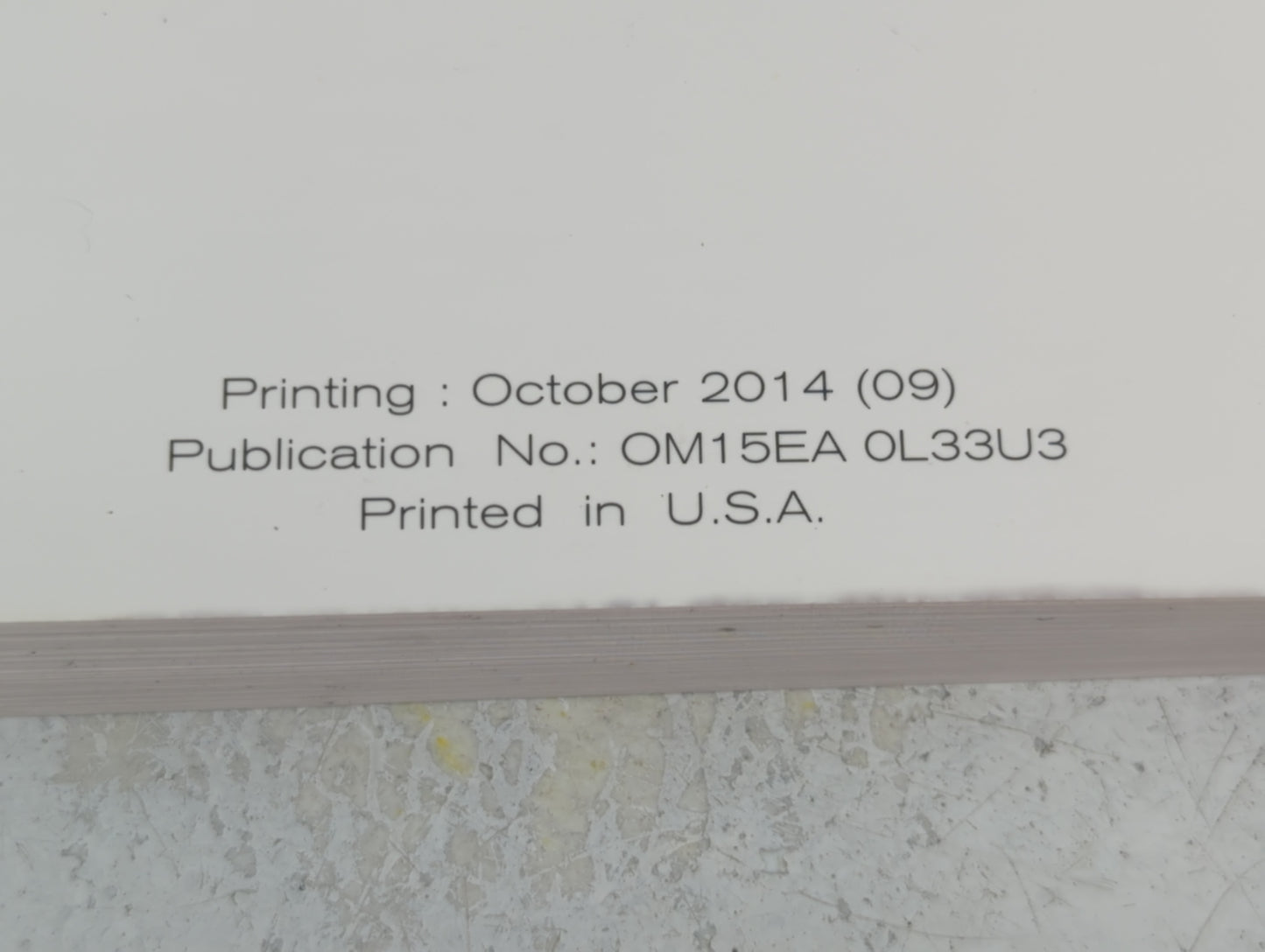 2015 Nissan Altima Owners Manual Book Guide P/N:OM15EA 0L33U3 OEM Used Auto Parts