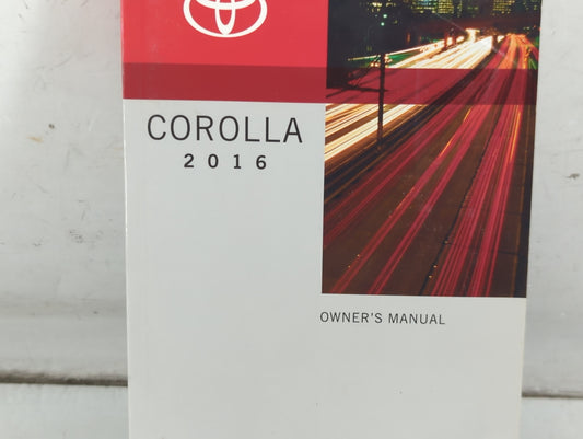 2016 Toyota Corolla Owners Manual Book Guide P/N:01999-12J84 OEM Used Auto Parts