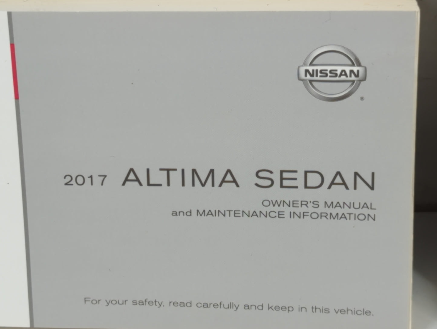 2017 Nissan Altima Owners Manual Book Guide P/N:OM17EA 0L33U0 OEM Used Auto Parts