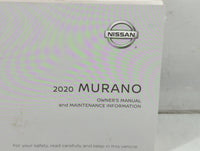 2020 Nissan Murano Owners Manual Book Guide P/N:OM20EA 0Z52U1 OEM Used Auto Parts