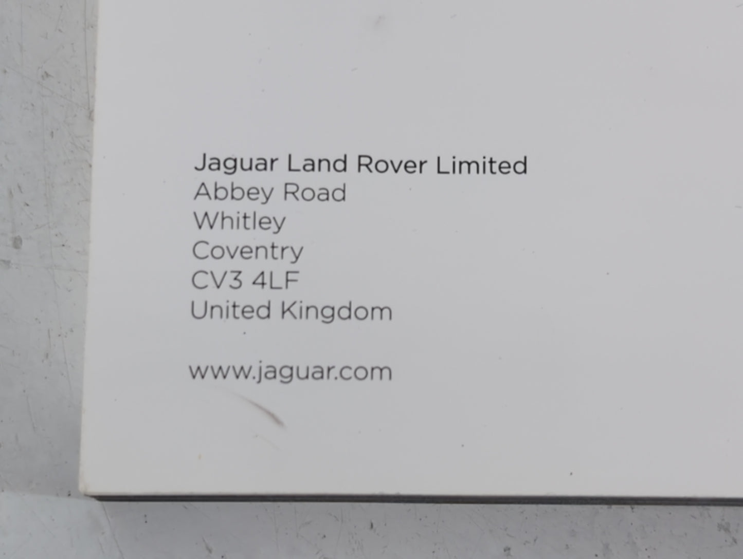 2016 Jaguar F-Pace Owners Manual Book Guide OEM Used Auto Parts