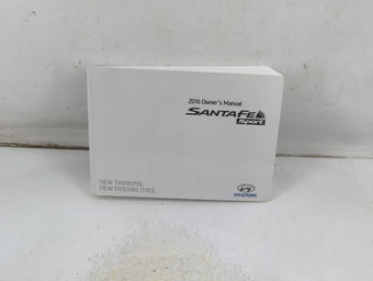 compare product 2016 Hyundai Santa Fe Owners Manual Book Guide P/N:G2W0-EU57C OEM Used Auto Parts
