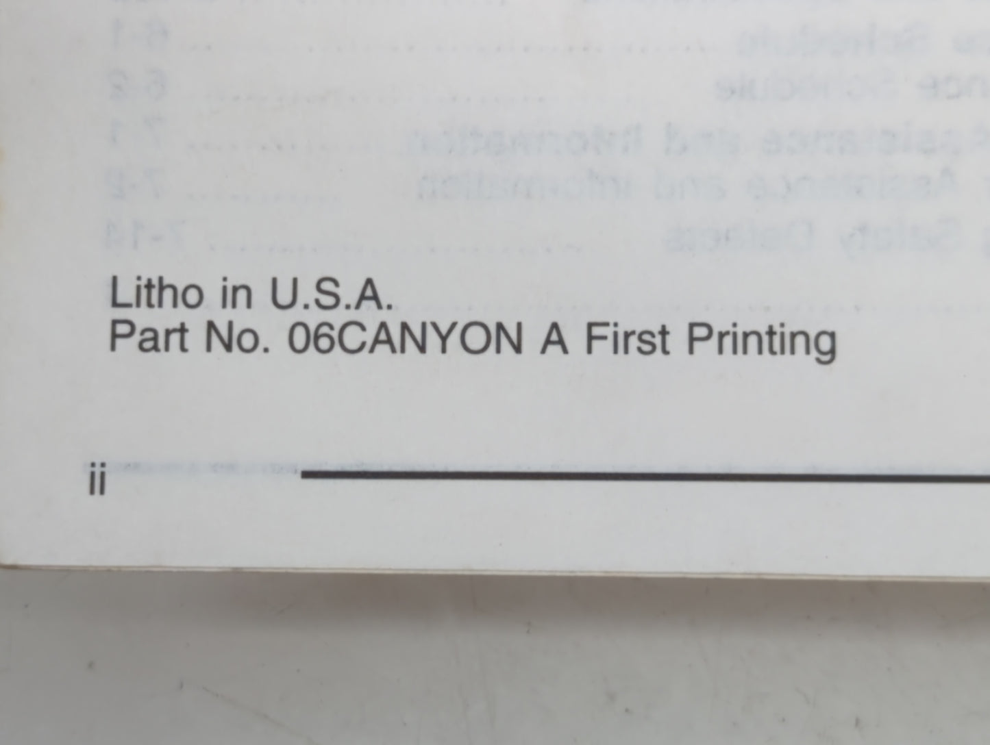 2006 Gmc Canyon Owners Manual Book Guide P/N:06CANYON OEM Used Auto Parts