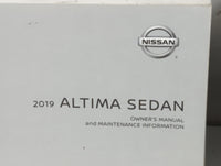 2019 Nissan Altima Owners Manual Book Guide P/N:OM19EA 0L34U1 OEM Used Auto Parts