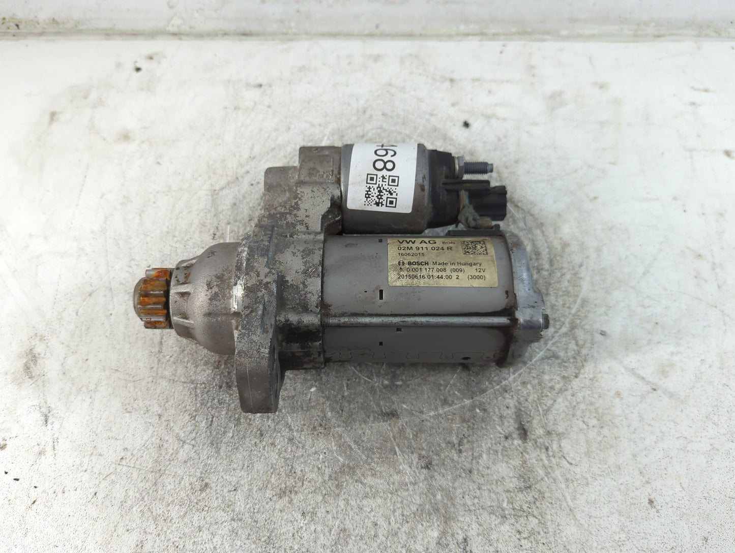 2014 Volkswagen Jetta Car Starter Motor Solenoid OEM P/N:02M 911 024 R Fits Fits 2015 2016 2017 2018 2019 2020 2021 2022 OEM Used Auto Parts - Oemusedautoparts1.com