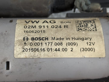 2014 Volkswagen Jetta Car Starter Motor Solenoid OEM P/N:02M 911 024 R Fits Fits 2015 2016 2017 2018 2019 2020 2021 2022 OEM Used Auto Parts