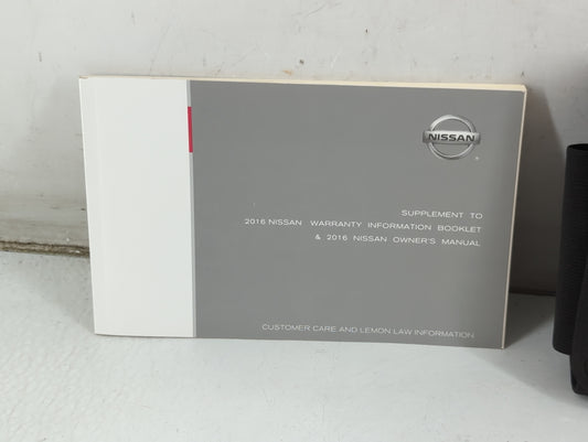 2016 Nissan Altima Owners Manual Book Guide P/N:LL16EA NALLU1 OEM Used Auto Parts