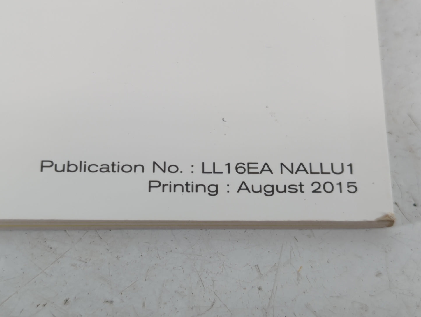 2016 Nissan Altima Owners Manual Book Guide P/N:LL16EA NALLU1 OEM Used Auto Parts