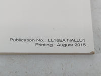 2016 Nissan Altima Owners Manual Book Guide P/N:LL16EA NALLU1 OEM Used Auto Parts