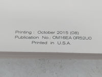 2016 Nissan Pathfinder Owners Manual Book Guide P/N:OM16EA 0R52U0 OEM Used Auto Parts - Oemusedautoparts1.com