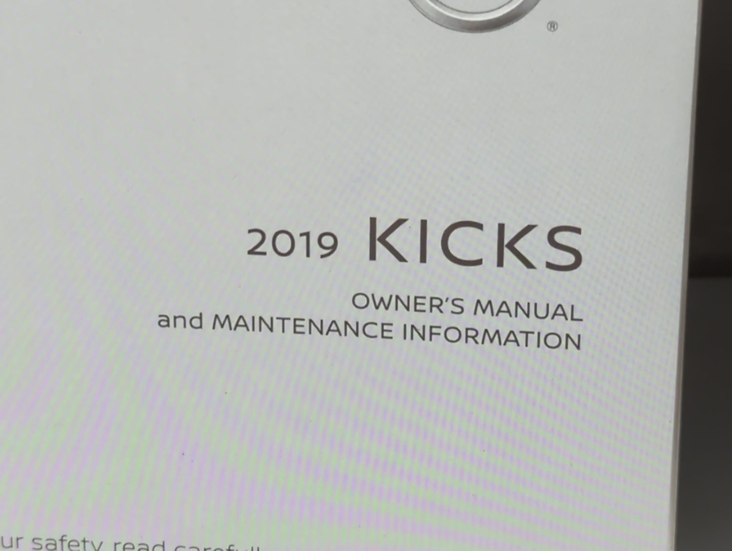 2019 Nissan Kicks Owners Manual Book Guide P/N:OM19EM 0P15U1 OEM Used Auto Parts